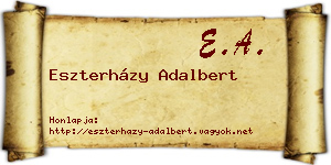 Eszterházy Adalbert névjegykártya